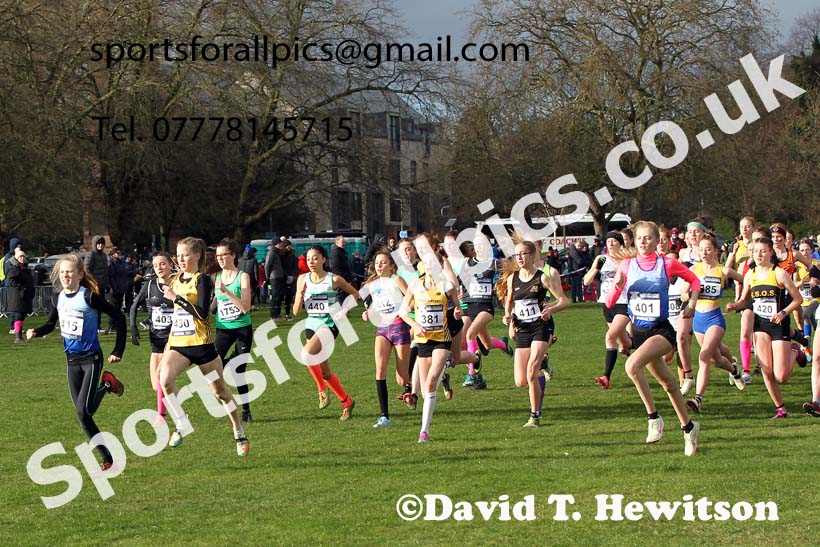 Girls under-15s, European Cross Country Championships Trials, Sefton Park, Liverpool. Photo: David T. Hewitson/Sports for All Pics